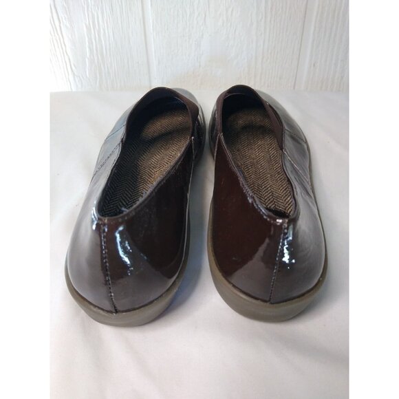 GH Bass Gallop Womens 10 M Cocoa Brown Patent Comfort Flats Elastic Band NEW - Picture 5 of 12